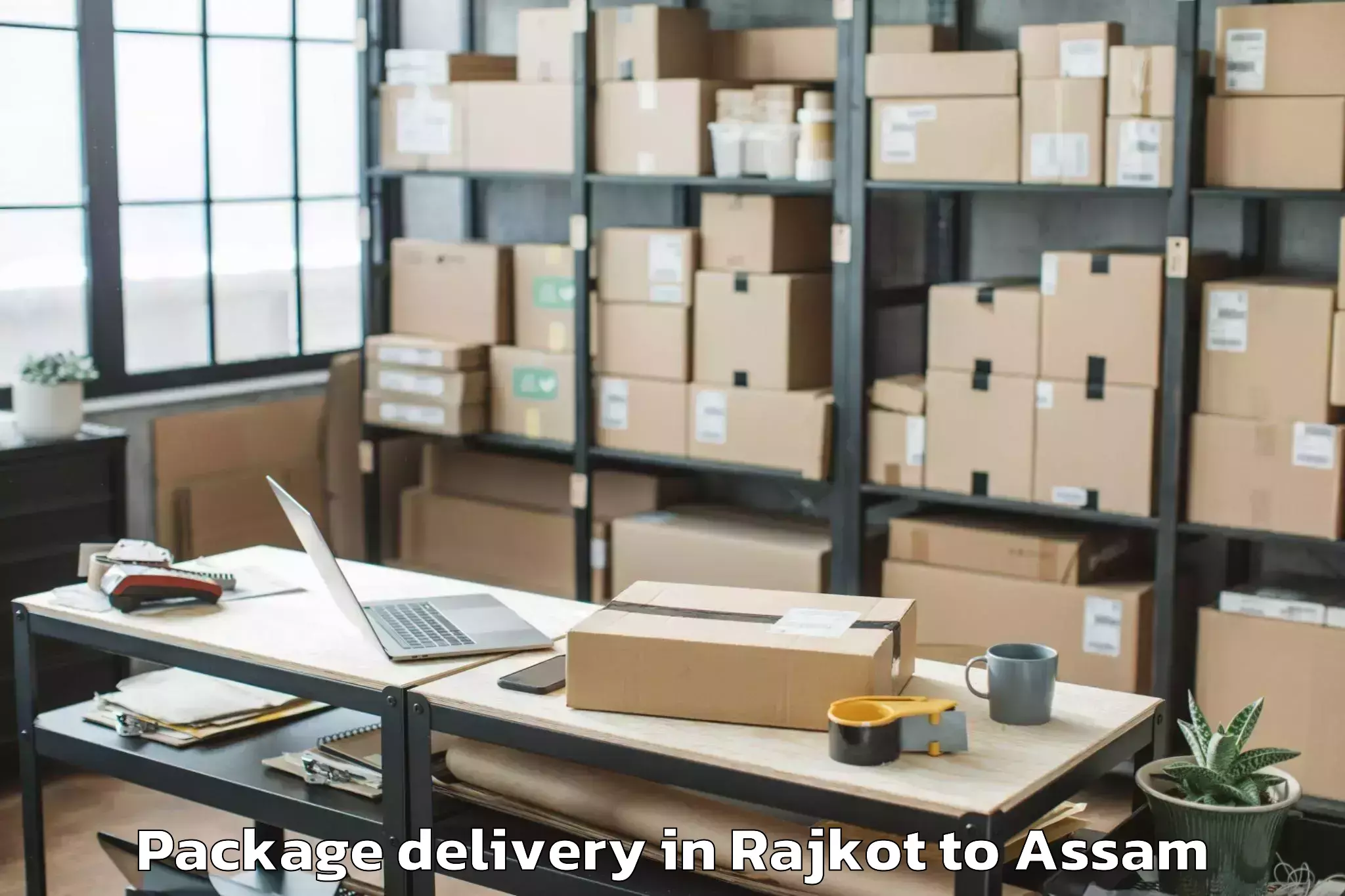 Book Rajkot to Bijni Pt Package Delivery Online